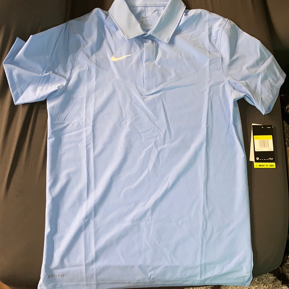 Nike Baby Blue polo size small. NWT